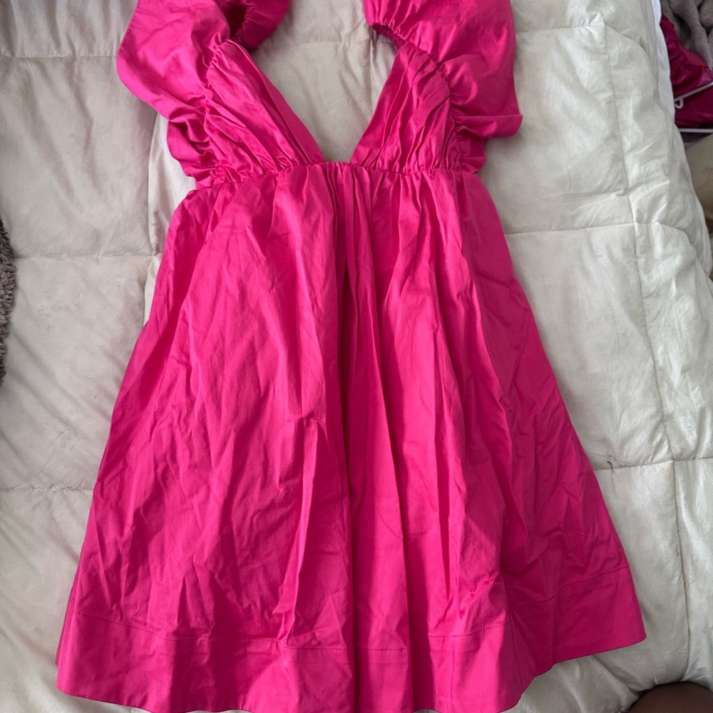 For love and lemons pink clementine mini ruffle dress